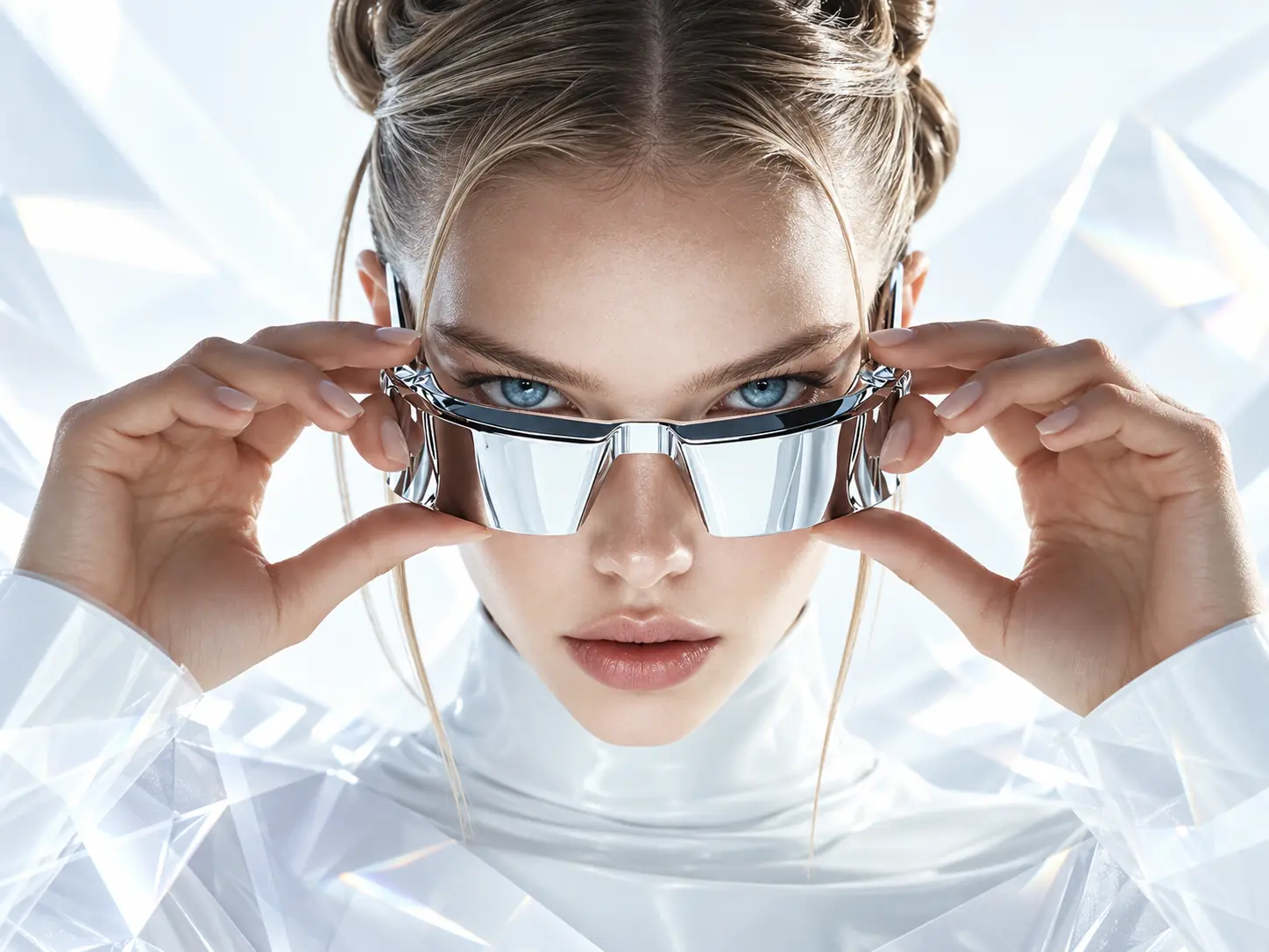 Campagne FAMOUS — look cristal argenté